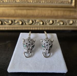 Sterling Silver Jaguar Earrings